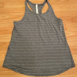 Lululemon Athletica Gray Striped Tank Top